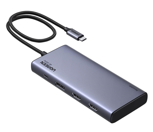 UGREEN Hub USB-C CM639 2x HDMI DP 2x USB 2x USB-C 10Gbps PD 4K 60Hz - 1488924 - zdjęcie